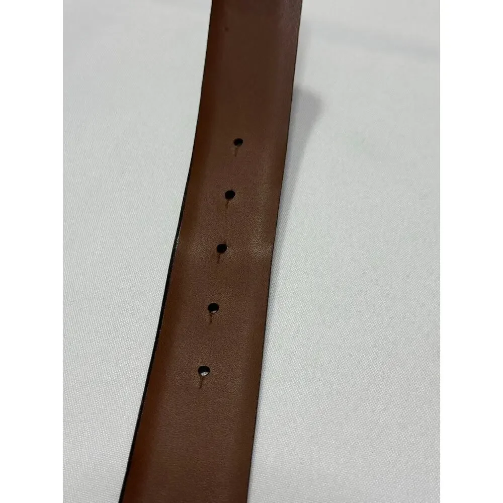 TORINO U.S.A. Brown Leather Alligator Embossed Belt size 36